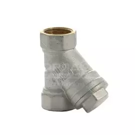 Фильтр косой для воды, 1/2", г-г, серебристый, латунь, внутренняя резьба, Frap