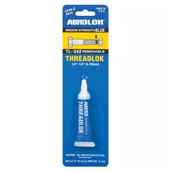 Фиксатор резьбы акриловый, Abro, TL-342-R, 6 мл, морозостойкий, разъемный, средней прочности, синий