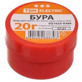 Флюс для пайки БУРА, TDM Electric, Алмаз, 20 г, банка, SQ1025-0384