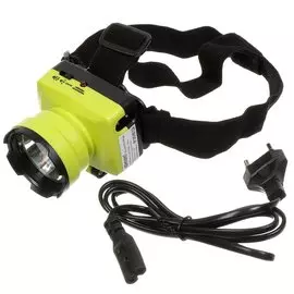 Фонарь налобный, ФАZА, AccuFH7-L1W-gn, пластик, зеленый, 2857620