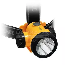 Фонарь налобный, встроенный аккумулятор, Космос, пластик, KOCH3W