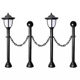 Фонарь садовый Uniel, USL-S-181/PT720 LANTERN SET02, на солнечной батарее, наземный, пластик, 72 см, белый свет, черный