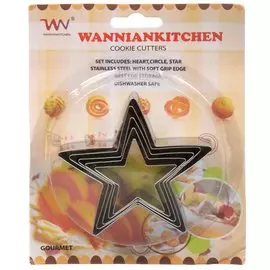 Форма для печенья сталь, 5 шт, фигурная, Звезда, Y4-5677