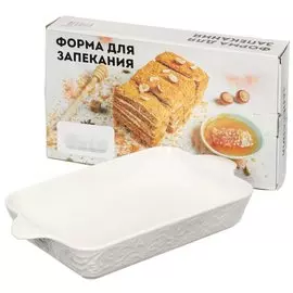 Форма для запекания керамика, 23х41х6 см, прямоугольная, Вензель
