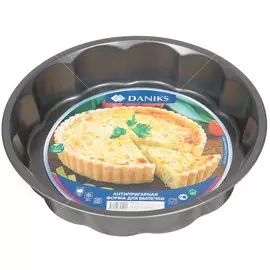 Форма для запекания сталь, 28х28х5.5 см, антипригарное покрытие, фигурная, Daniks, Цветок, K-120