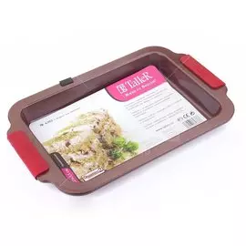 Форма для выпечки сталь, 23х36х3.5 см, антипригарное покрытие, прямоугольная, Taller, TR-6302