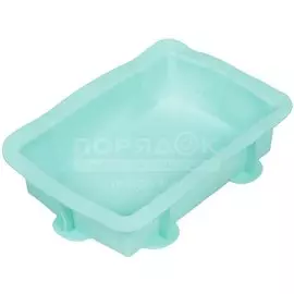 Форма для выпечки силикон, 20х29х6.5 см, прямоугольная, бирюзовая, Y3-1321