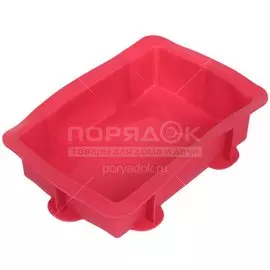 Форма для выпечки силикон, 20х29х6.5 см, прямоугольная, фуксия, Y3-1322