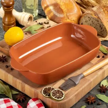 Форма для запекания керамика, 33.5х20х7.3 см, прямоугольная, Y4-7292