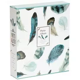Фотоальбом 80 фото, 10 х 15 см, 3 дизайна, в боксе, Перья, Y3-1406
