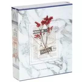 Фотоальбом 80 фото, 10 х 15 см, 3 дизайна, в боксе, Сухоцветы, Y3-1407