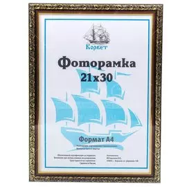 Фоторамка фото 21х30 см, пластик, ПВХ, 1926A-AS