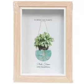Фоторамка фото 10х15 см, светлое дерево, с белым кантом, Y6-2414
