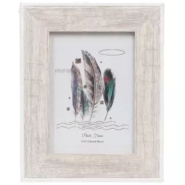 Фоторамка фото 13х18 см, светлое дерево, с белым кантом, Y6-2418