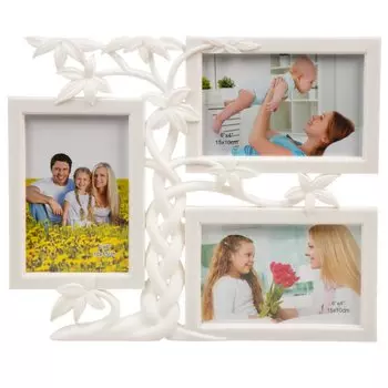 Фоторамка-коллаж на 3 фото, 33х27 см, пластик, Y6-10603