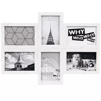 Фоторамка-коллаж на 6 фото, 46.5х34.5 см, фото 10х15 см, МДФ, Y4-6744