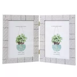 Фоторамка на 2 фото, фото 13х18 см, светлое дерево, фактура, Y6-2405