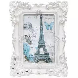 Фоторамка фото 10х15 см, серебро, резная, Y3-1550