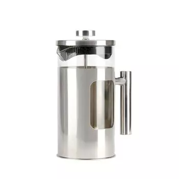 Френч-пресс 0.6 л, стекло, Barouge, Traditional choice, серебро, BF-704