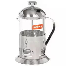 Френч-пресс 0.8 л, стекло, нержавеющая сталь, Mallony, Alito, 950151