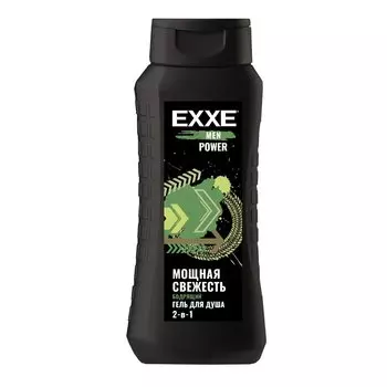 Гель для душа Exxe, Бодрящий, для мужчин, 400 мл, 2 в 1