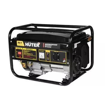 Генератор бензиновый, Huter, DY4 0LA, 3.3 кВт, 220 В, четырехтактный, 7 л.с., 3 А, ручной стартер, 64/1/74