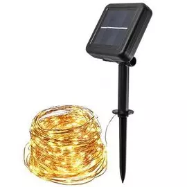 Гирлянда садовая ФАZА, SLR-G03-200Y, на солнечной батарее, нить, желтый свет