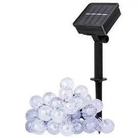 Гирлянда садовая ФАZА, SLR-G05-30W, на солнечной батарее, шарики, холодный белый свет