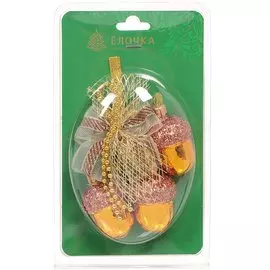 Гирлянда стекло, золотая, Елочка, Осенняя, С1101