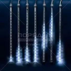 Гирлянда занавес Uniel Падающие звезды UULD-E2403-144 U, белый свет, 144 лампs, 2х0.3 м