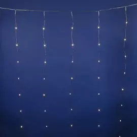 Гирлянда 100 ламп, 1.5х1 м, 1 режим, Занавес, Uniel, свет теплый белый, прозрачная, в помещении, сетевая, LED, UL-00007249