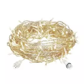 Гирлянда 96 ламп, 2х1 м, 1 режим, Занавес, Vegas, свет теплый, прозрачная, на улице/в помещении, сетевая, LED, мигание, 6 нитей, 55023