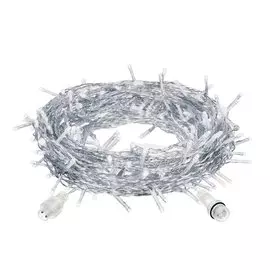 Гирлянда 192 лампы, 4х1 м, 1 режим, Занавес, Vegas, свет холодный, прозрачная, на улице/в помещении, сетевая, LED, 6 нитей, 55025