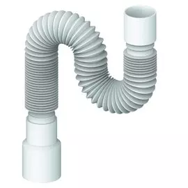 Гофра для сифона, 800 мм, 40х40/50, полипропилен, Unicorn, D80