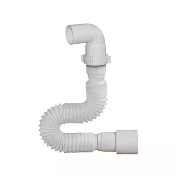 Гофра для сифона гофрированная, 700 мм, 40 х 40/50, полипропилен, угловая 90°, максимальная длина 700мм, Orio, ВС-1010