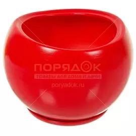 Горшок для цветов керамика, 3.5 л, 20х18 см, красный, Адель №2, 81 932 588