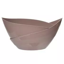 Горшок для цветов пластик, 1.5 л, 28х13х14 см, мокко, Гармония, КШ-9289