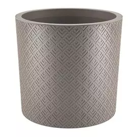 Горшок для цветов пластик, 24 л, 38х36 см, с вставкой, французcкий серый, Idea, Этна, М 3185