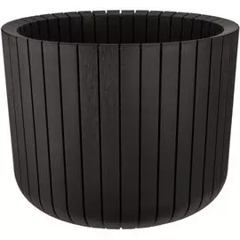 Кашпо пластик, 29 л, 38х30 см, коричневый ротанг, Idea, Шато, М 3040