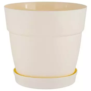Горшок для цветов пластик, 2 л, 17 см, белоснежный жасмин, InGreen, IG6601100