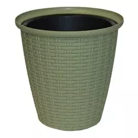 Горшок для цветов пластик, 3 л, 18.5 см, со вставкой 1.5 л, полынь, Green Republic, InGreen, ING6212ЭКОПЛ