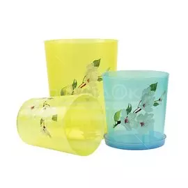 Горшок для цветов пластик, 1.2 л, 12.5х15 см, для орхидей, Альтернатива, М1452