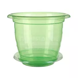 Горшок для цветов пластик, 2 л, 19х15 см, для орхидей, зеленый, Альтернатива, М1454