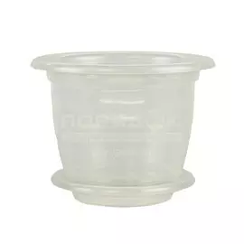 Горшок для цветов пластик, 2 л, 19х15 см, для орхидей, прозрачный, Альтернатива, М1605