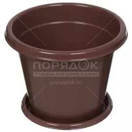 Горшок для цветов пластик, 1 л, 15х12 см, Альтернатива, Эконом, М6600