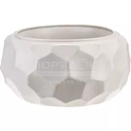 Горшок для цветов пластик, 6.5 л, 28х15.5 см, кремовый, Idea, Мозаика, М 3408