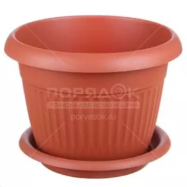 Горшок для цветов пластиковый Idea М 3003/3013 Ливия терракот, 2.8 л