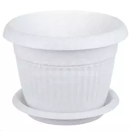 Горшок для цветов пластиковый Idea М 3008/3018 Ливия мрамор, 26 л