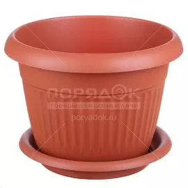 Горшок для цветов пластиковый Idea М 3008/3018 Ливия терракот, 26 л