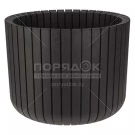 Кашпо пластик, 8 л, 25х20 см, коричневый ротанг, Idea, Шато, М 3039